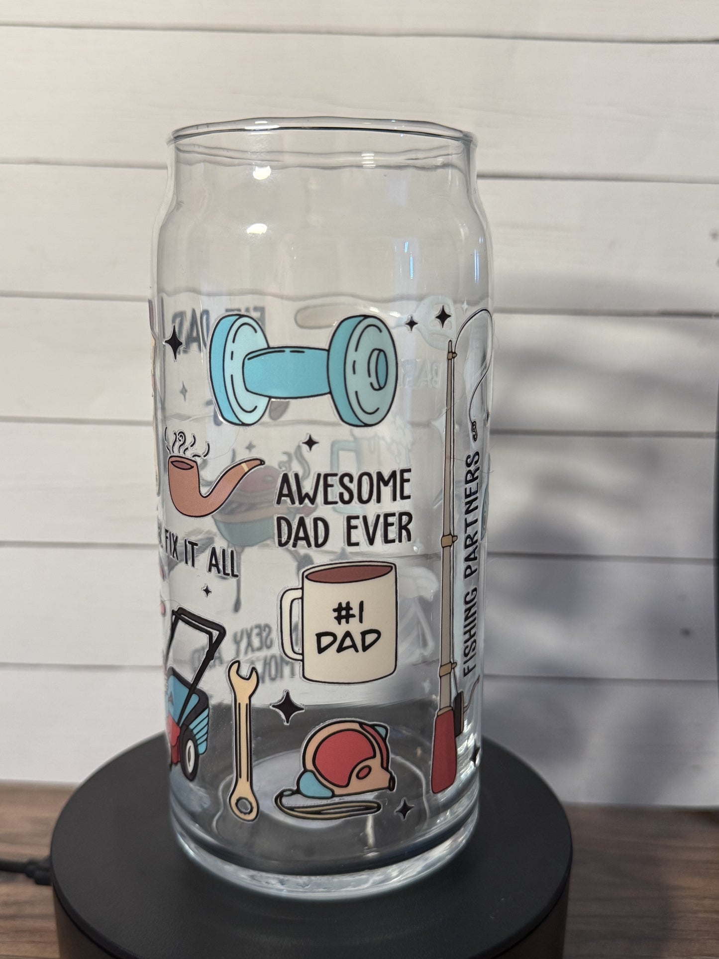 Awesome dad beer glass